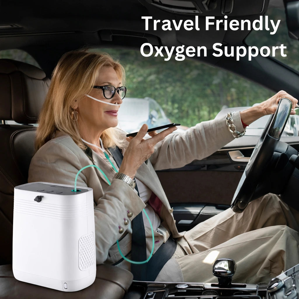 Portable Oxygen Concentrator 1-5L/Min – Lightweight, Quiet & Rechargeable